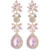 Geometric Water Drop Earrings For Women With Crystal Silver Needle For Wedding Fashion