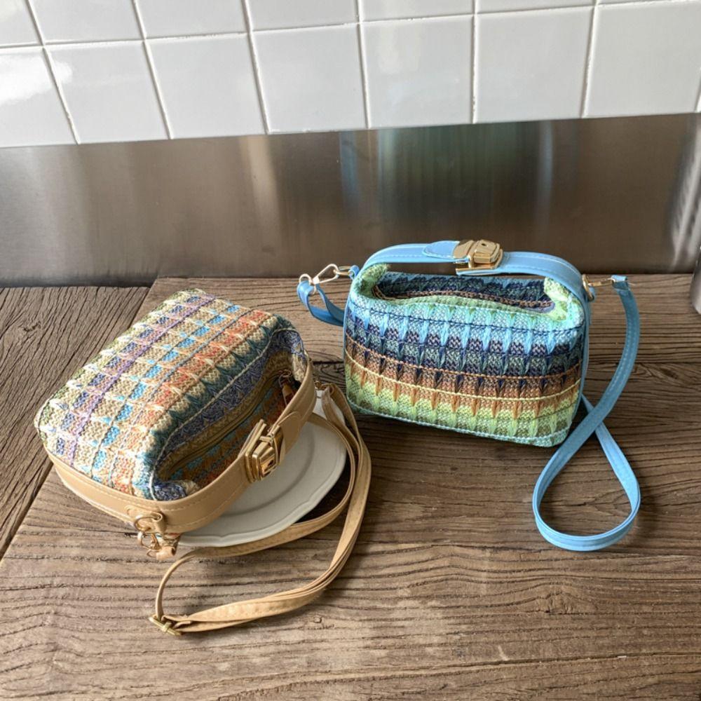 Leisure Weave Handbag Trendy Women Shoulder Bag Summer Straw Crossbody Bag Women