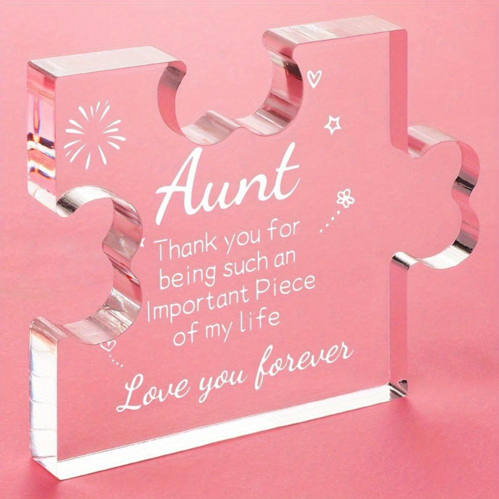 

Best Aunt Acrylic Puzzle. Desk plaque for birthday, Christmas or Mother s Day. чистый
