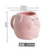 Cartoon Piggy Tableware Set, Cute Underglaze Dessert Plate, Mug, Coffee Cup, Household High-value Ceramic Rice Bowl Plate