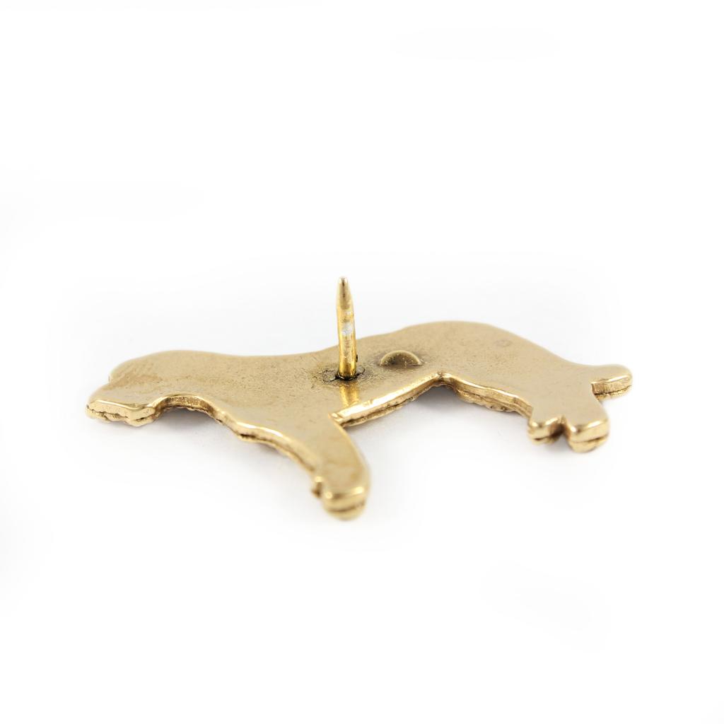 Irischer Wolfshund I - vergoldete Anstecknadel, elegantes Hundeornament, einzigartige Anstecknadel der Marke Art-Dog