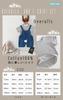 Sole Only Overalls Set Denim Striped Rabbit Tail Removable Tail Rabbit Ears Hook and Loop Cotton Soft Cute Top and Bottom Set Baby Boys Girls Overalls