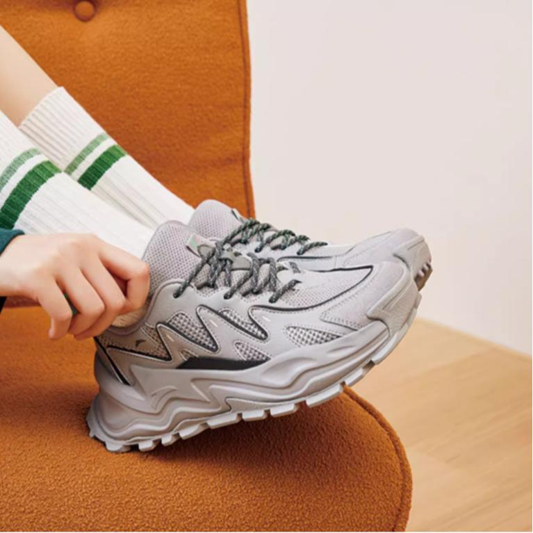 New Anta Hot Cushioned Wear-Resistant Lightweight Low-Top Casual Shoes Women's Gray 922348886-10