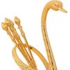 Dessert Flatware Set Swan Spoon Organizer Dinnerware Base Holder for Restaurant Decor