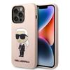 Capa para iPhone 14 Pro Karl Lagerfeld Silicone Ikonik Rosa