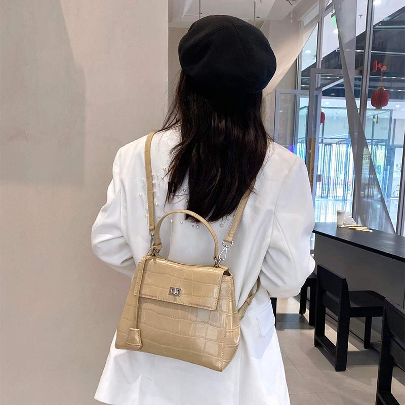 

Кожаная сумка кроссбоди на плечо с узором крокодила, дизайнерский рюкзак-ниша, универсальная женская школьная сумка большой вместимости, сумка-седло