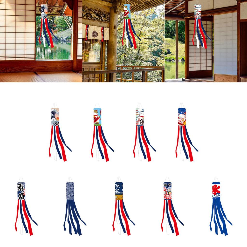 Japanese Carp Windsock Streamer Flag Flag Wind Socks Hanging Ornaments for Sushi Bar Restaurant Patio Home Outside Fitments