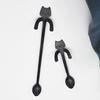 Cartoon Cats Long Handle Stainless Steel Coffee Tea Hanging Spoon Kitchen Supplies
