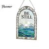 Elegant Courtyard Ornament Sea Glass Style Acrylic Suncatcher, Colorful Light Catching Hanging Ornament, Decorative Catcher for Garden Sun Home