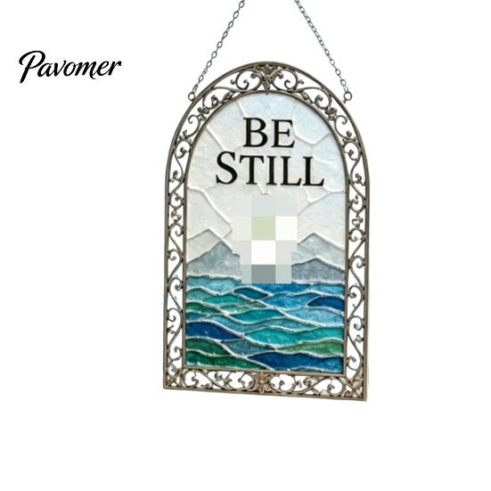 Elegant Courtyard Ornament Sea Glass Style Acrylic Suncatcher, Colorful Light Catching Hanging Ornament, Decorative Catcher for Garden Sun Home