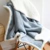 Flannel Double-layer Leg Covering Blanket Fall and Winter Students Nap Shawl Blanket Wearable Shawl Office