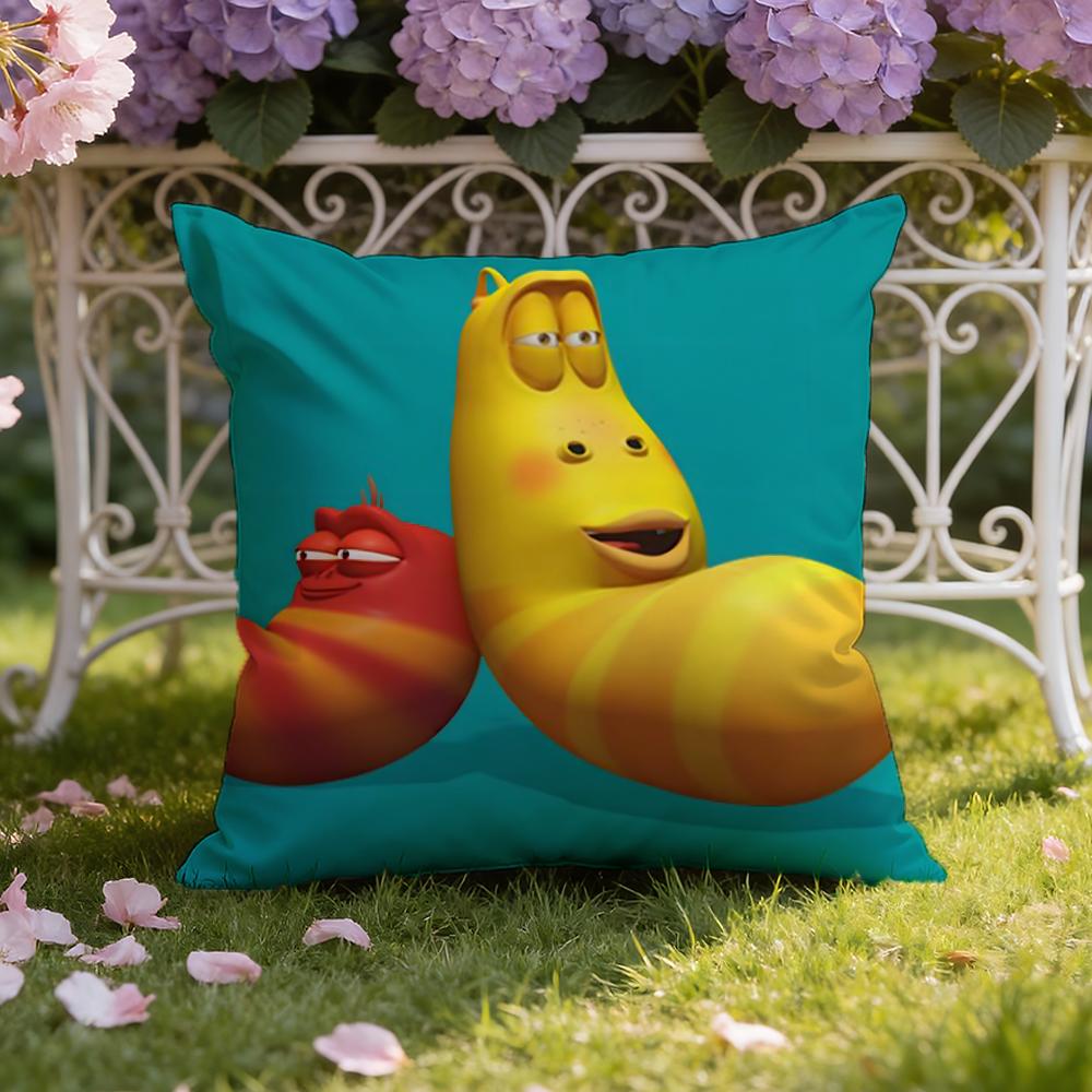 Funny L-Larva Cushion Cover Home & Car Dual-Scene Pillow Cover: Reversible for Premium Comfort
