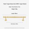 French Light Luxury Gold Brass Drawer Pull Handle
