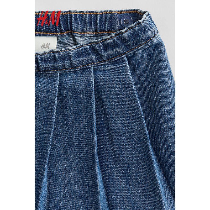 

HM Children s Clothing Baby Girl Summer Mid-Waist Flared Pleated Skirt 1257438 Cowboy Blue 100/50