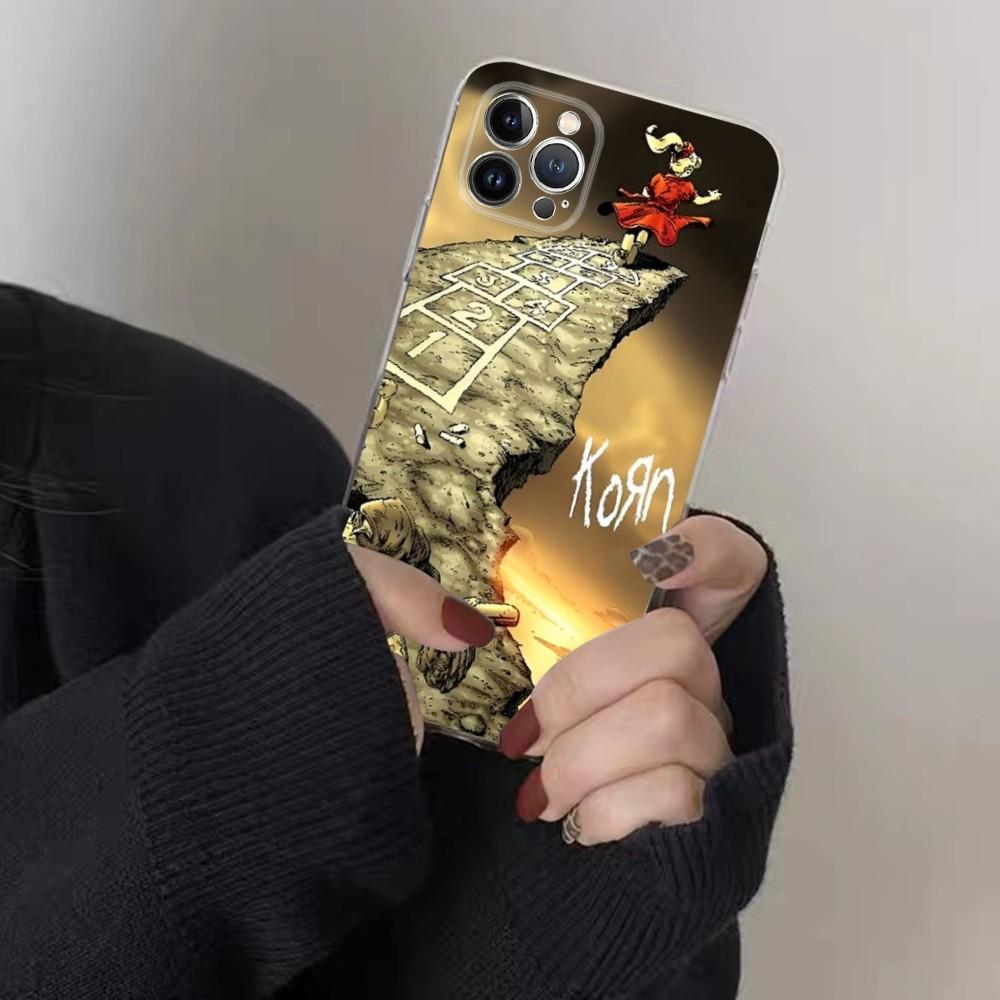 K-korn Music Hot Band Handyhülle Für IPhone 16 15 8 7 6 6S Plus X SE XR XS 14 11 12 13 Mini Pro Max Handyhülle