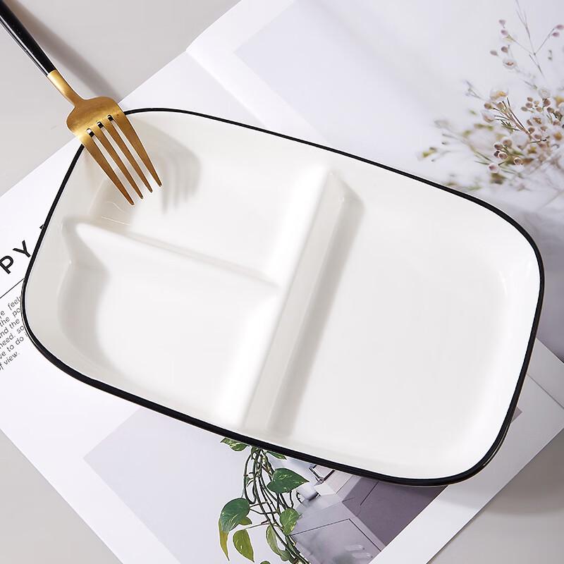 Piatto Diviso Baijie in Ceramica per Controllo delle Porzioni