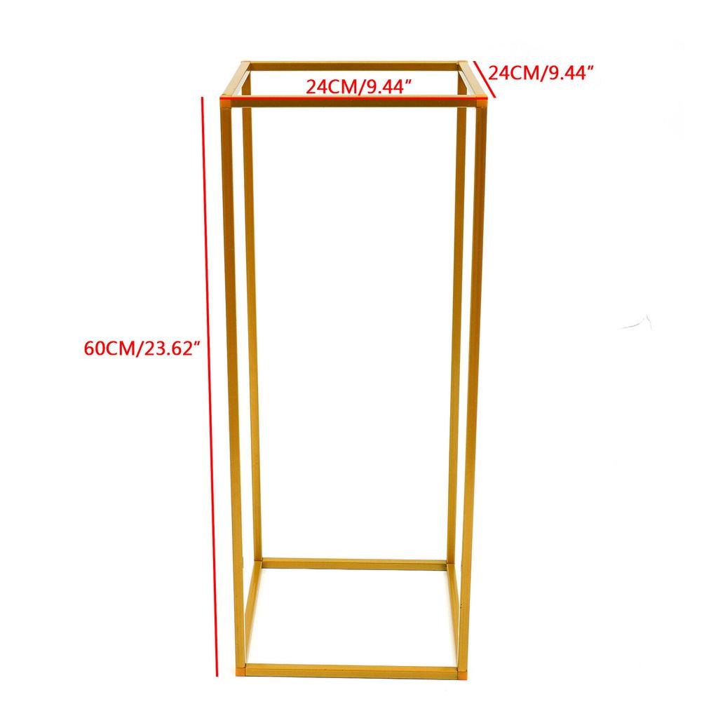 Bymaocar Metal Gold 10 Pcs Set 60cm/23.62in Tall Modern Bouquet Holder for Wedding Party Hotel DIY Decoration with Small Hammer