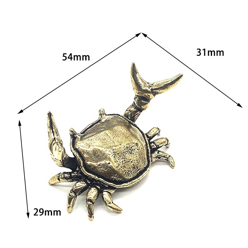 1Pcs 5.4*3.1Cm Creative To Do Old Copper Crab Ornaments Lifting Crab Desktop Cover Desk Pen Holder Arts And Crafts