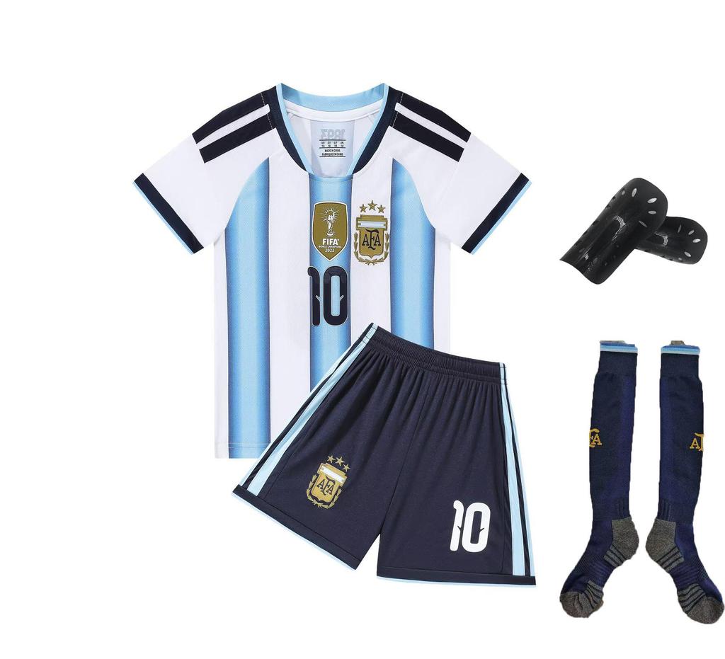 Argentina No. 10 Home Jersey Set (2027 Edition) - Kids to Adult Sizes 14-3XL