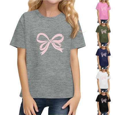 Dziecięce codzienne casualowe kolorowe topy z krótkim rękawem T-shirt