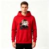 Men Anime Character Printed Pullover Hoodie Casual Long Sleeve Comfortable Sweatshirt for Daily Wear