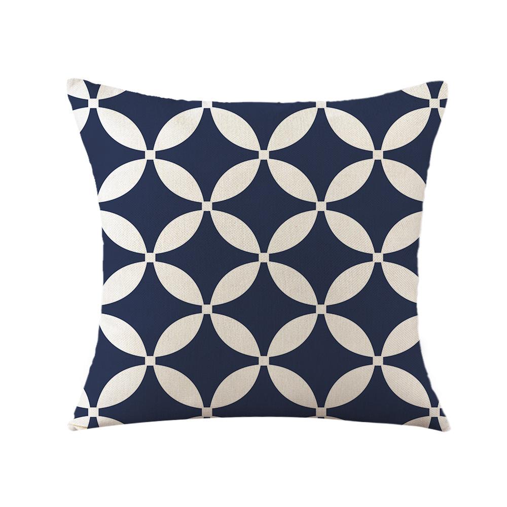 Pillow Nordic Geometric Linen Pillow Case Office Sofa Cushion Bedside Backrest Pillow Home