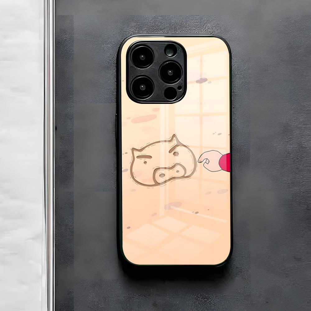 Anime Buriburizaemon Pig Phone Case For IPhone 17 Air 16 E Pro Max 15 14 13 Mini 12 Pro 11 Max Plus Black Glass Cover