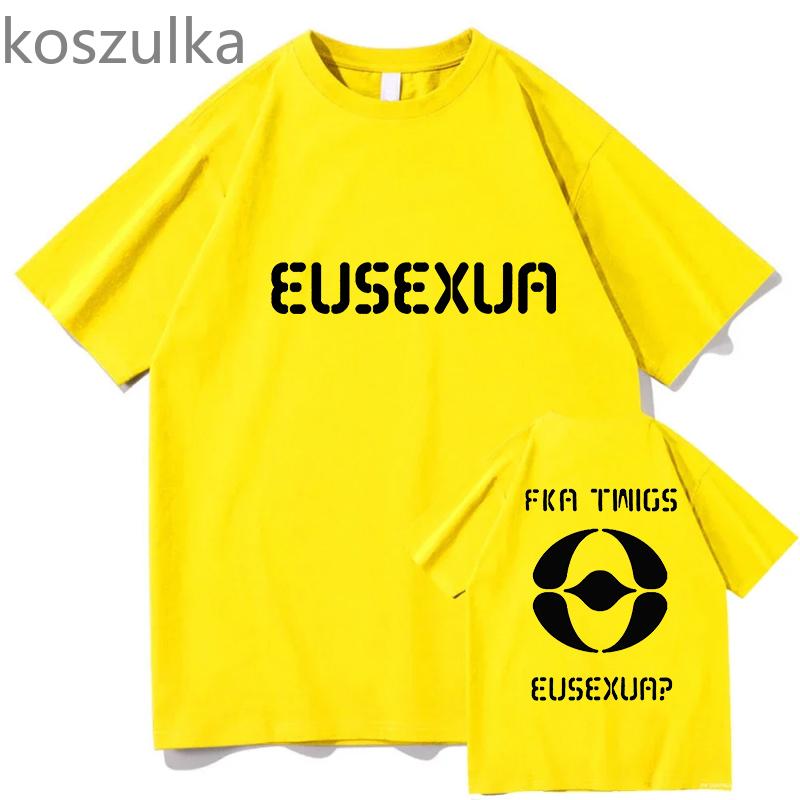 FKA twigs EUSEXUA Magliette a doppia faccia Uomo Donna Fan Regalo Estivo Vestiti Vintage Estetica Streetwear Harajuku Pullover Top