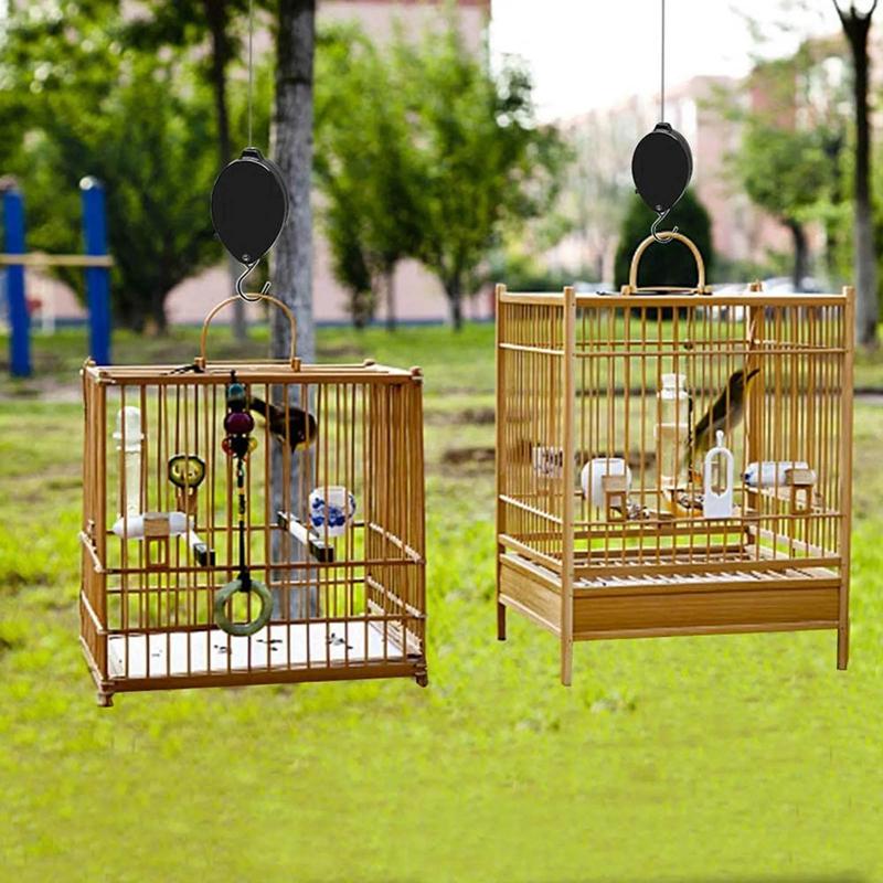 1 Stück Pflanzenhaken Seilzug Einziehbarer Pflanzenaufhänger Leichte Erreichbarkeit Hängender Blumenkorb für Garten Körbe Töpfe und Vogelhäuschen für Zuhause