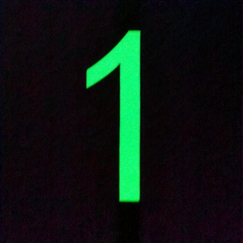 1pc Luminous Wall Sticker, Number Self-Adhesive Door Stickers, Home Decoration Stickers, Removable Door Number Stickers