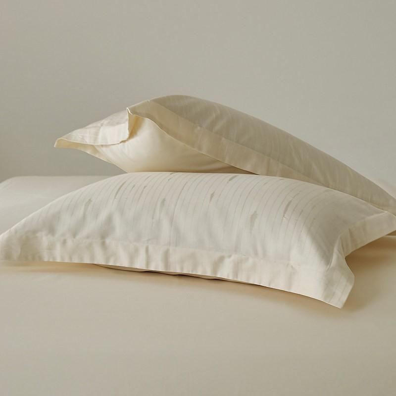Luxury 100S Egyptian Cotton Jacquard Pillowcases Set Of 2 Hotel-Style Bedding Premium Soft Breathable Sleep Comfort