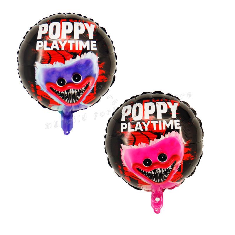 Game Huggy Wuggy Number Balloons Decoration Poppy Playtime Birthday Party Ballon Set Baby Shower Cartoon Round Foil Balloon