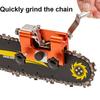 1 Set Chainsaw Sharpener Kit with 3/5/10 Sharpening Rods Portable Hand Crank Chainsaw Sharpening Jig Tools Kit with Sharpening Heads