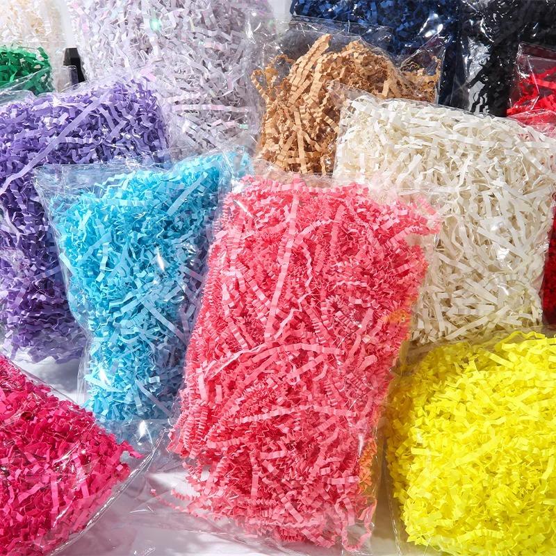 20/50/100g Crinkle Paper Fillers Shredded Paper Grass for Valentine's Day Bride Gift DIY Craft Gift Box Filler Supplies