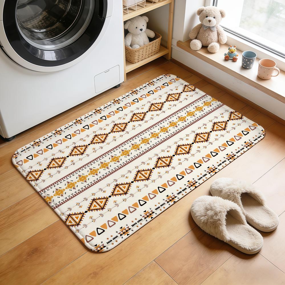 Bohemian Geometric Modern Ethnic Hogar Bedside Rug Kitchen Bath Floor Mat Hallway Balcony Carpet Entrance Doormat Decor Home