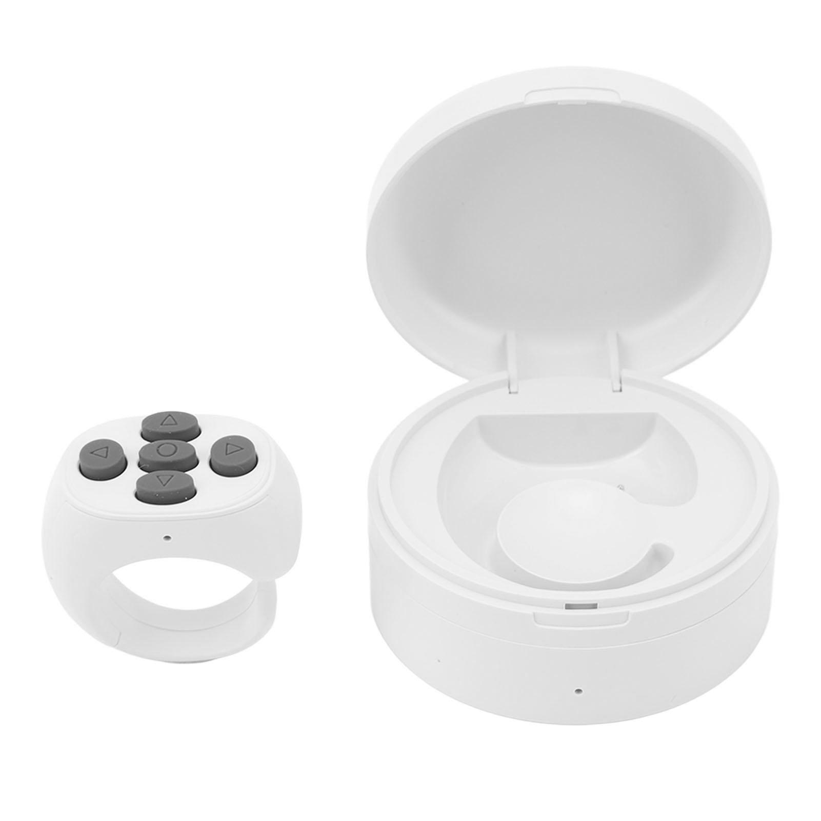 

JX05S Ring Phone Remote Portable App Page Turner 10M Control Scrolling Ring Clicker для телефона белый