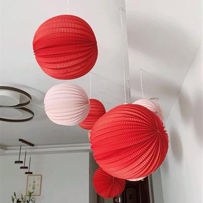 Decorations Festive Hangings Honeycomb Balls Watermelon Paper Lanterns Wedding Room Decorations