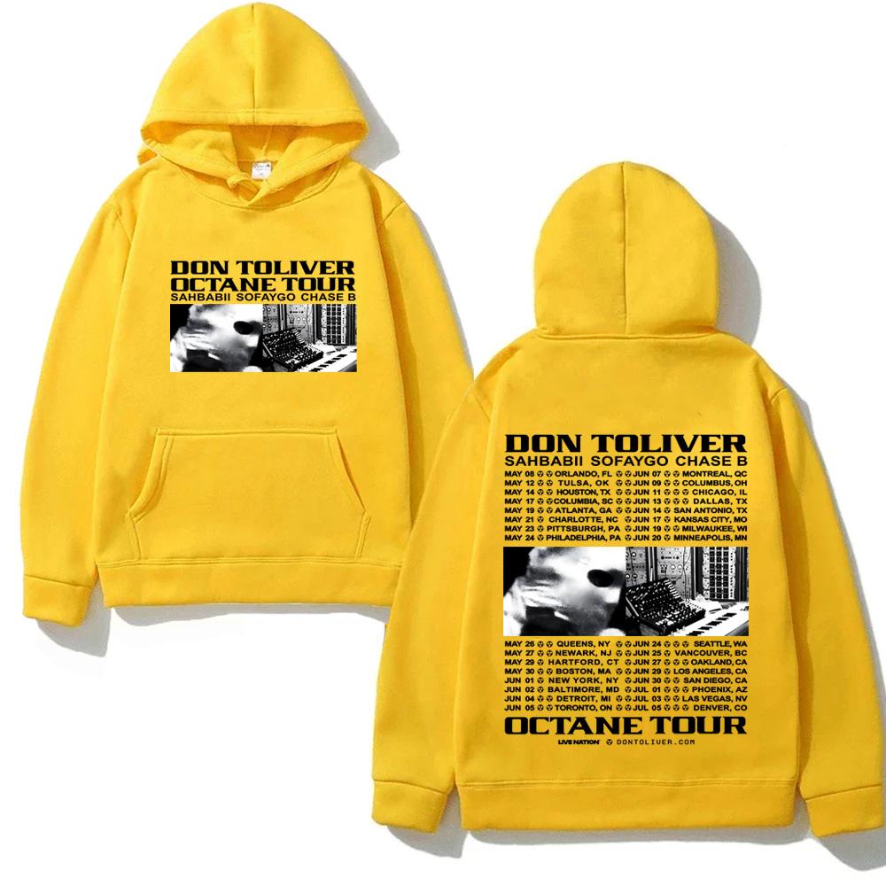 Rapper DON TOLIVER Hoodie OCTANE TOUR 2026 Hip Hop Graphic Printing Hoody Classic Soft Punk Hooded Pullovers Fleece