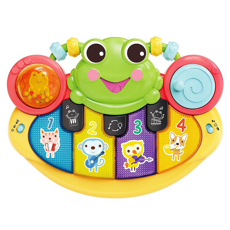 

Детский ночник-лягушка, многофункциональное музыкальное пианино, детская развивающая электронная ножная клавиатура, игрушка для успокоения сна зелёный