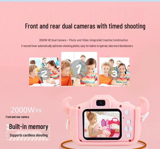 X5S 2.0-inch 20MP Dual Camera Kids' Mini Digital Camera with IPS Screen