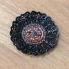 Japanese style cup holder, alloy tea cup pad, circular insulation pad, retro kung fu tea cup holder, tea ceremony accessories