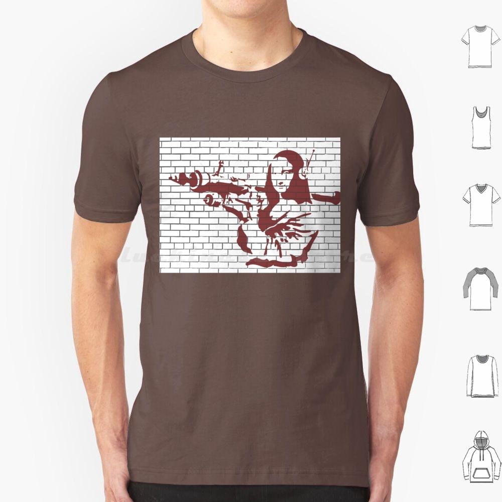 Banksy Stencil Style Urban Graffiti Spray Paint Mona Lisa T Shirt 6xl Cotton Cool Tee Banksy Kwiebe34 Banksy Stencil Banksy