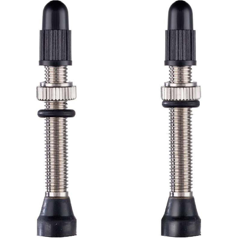 2PCS Tubeless Valves, Brass Tubeless Valve Stem(40 mm), 1PSC Valve Core Remover Tool