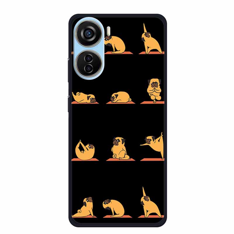 Schwarze Silikonhülle für ZTE Blade V50 Design 5G Libero 5G IV V41 Vita Axon 40 lite Handyhülle Cartoon Katze Weiche Rückseite Hülle