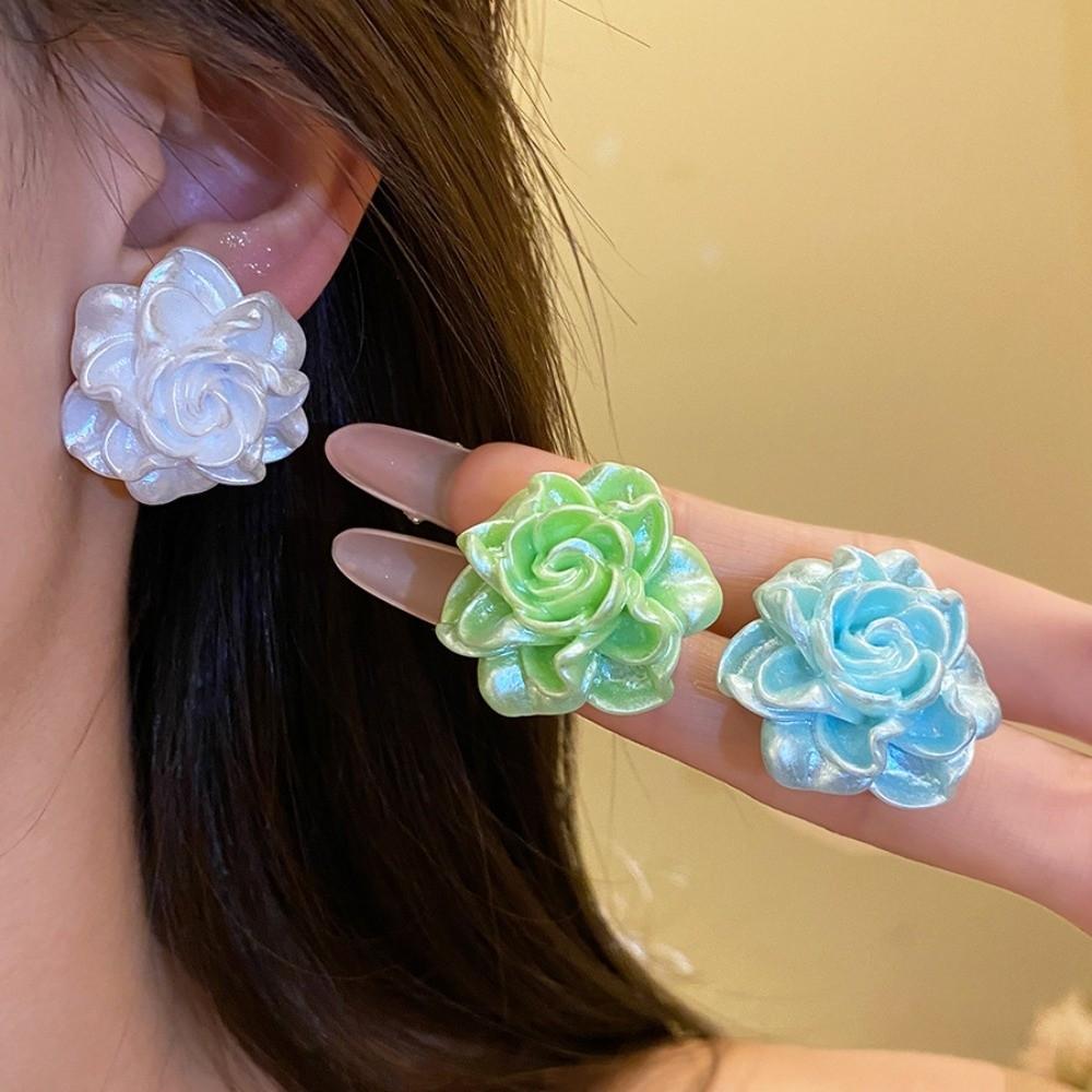 Jewelry Accessories Rose Ear Studs Kit Vacation Style Sweet Stud Earrings  Summer Beach