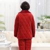 Women's Winter Coral Fleece Quilted Pajama Set