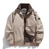 Men's Winter Warmth High End Men's Fashion Plush Pilot Jacket Coat Lamb Fleece Workwear Cotton Jacket for Outerwear