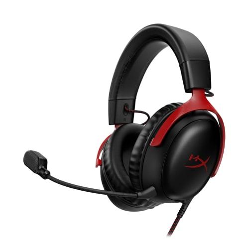 HyperX HyperX Cloud III Gaming Headset Sluchátka DTS:X Spatial Audio s 53mm Driver Cloud II Comfort černo-červené PC, PS5, PS4, Xbox Series, Nintendo S