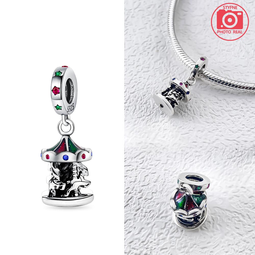 Colour Separation Carousel Pendant Copper Colors For Charms Copper Colors Original Bracelet For Jewelry Making