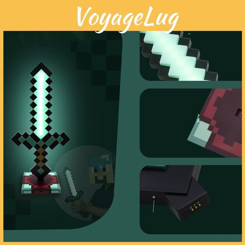 Minecraft Leuchtende Fackel Nachtlampe USB Wiederaufladbar Bergmann Erz Spielzeug Gaming Geschenk